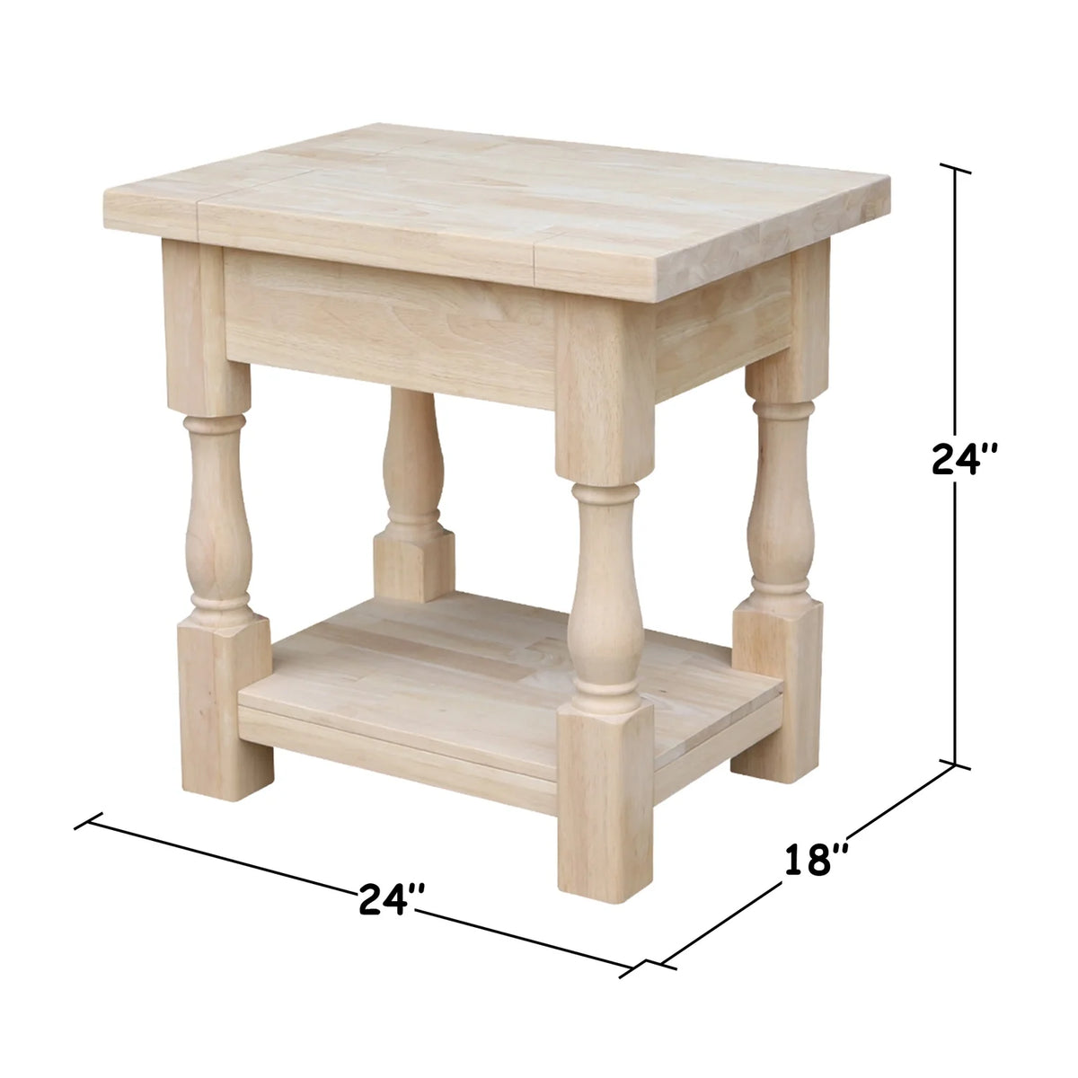 Solid Wood End Table F20406