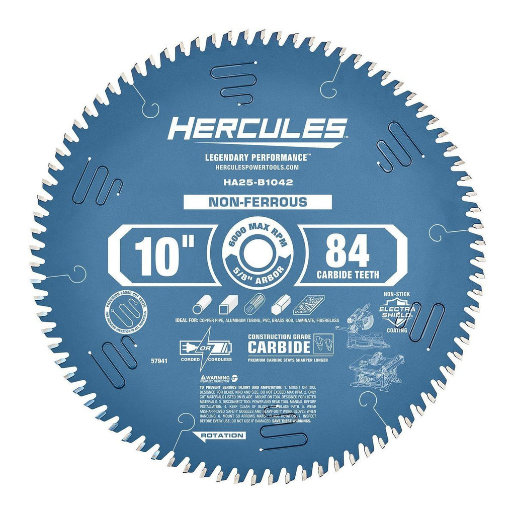 10 in. 84T Laminate Plastics Nonferrous Metal-Cutting Miter and Table Saw Blade Z6186