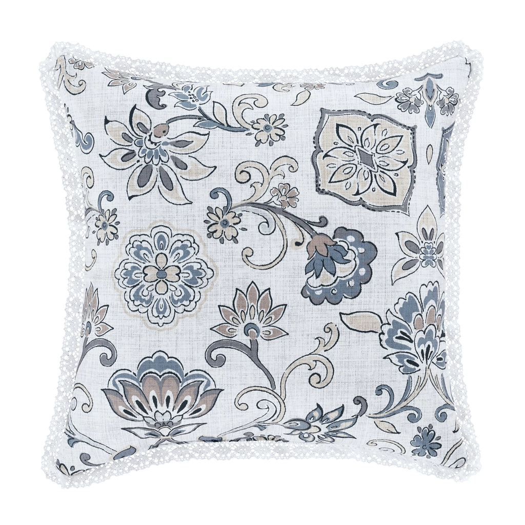 Blue 16" Square Decorative Throw Pillow E9503