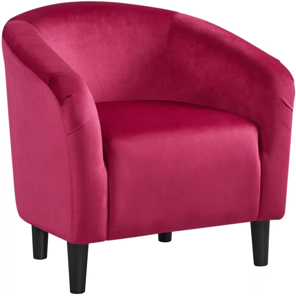 Ivory Polyester Boucle Accent Chair E5810