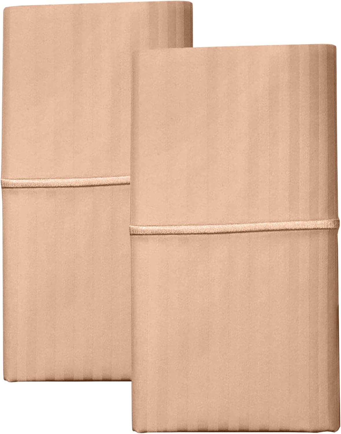 King Size 100% Cotton Damask Stripe Pillowcase Set Y261394