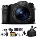Sony Cyber-shot DSC-RX10 IV Camera With Soft Bag, Tripod, 2x Extra Batteries, LED Light, 2x 64GB Memory Card, Card Reader D337442