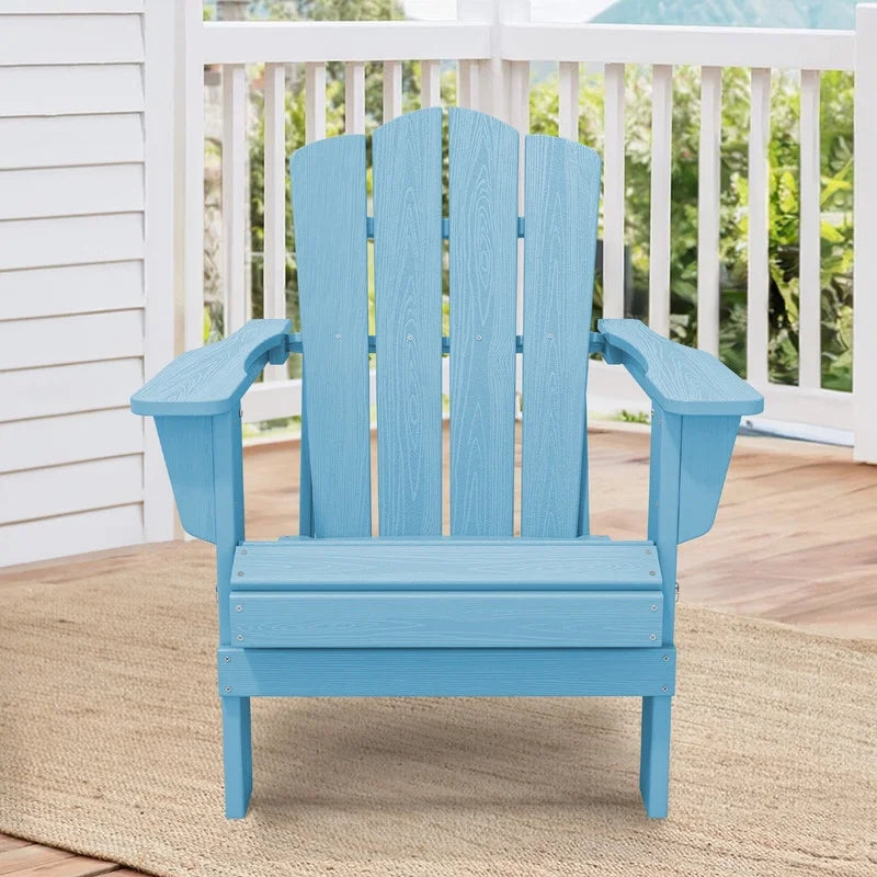 Red HDPE Folding Adirondack Chair E663