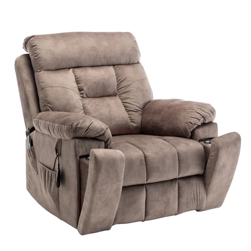 Oversized Power Lift Recliner with Heat & Massage, Brown N680286