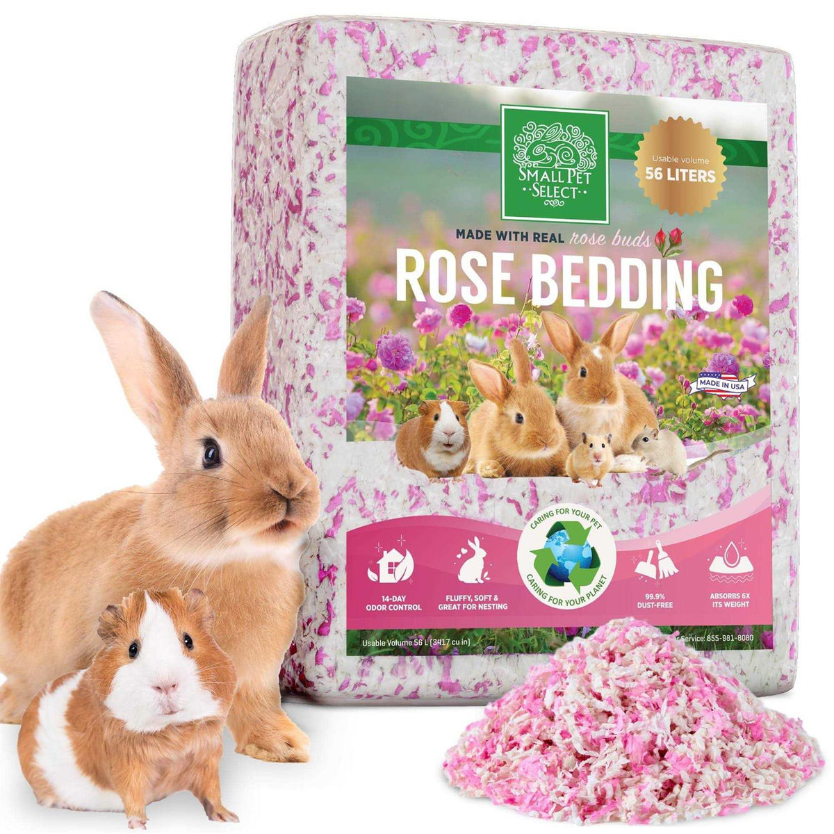 Natural Paper Bedding with Rose Petals A125257