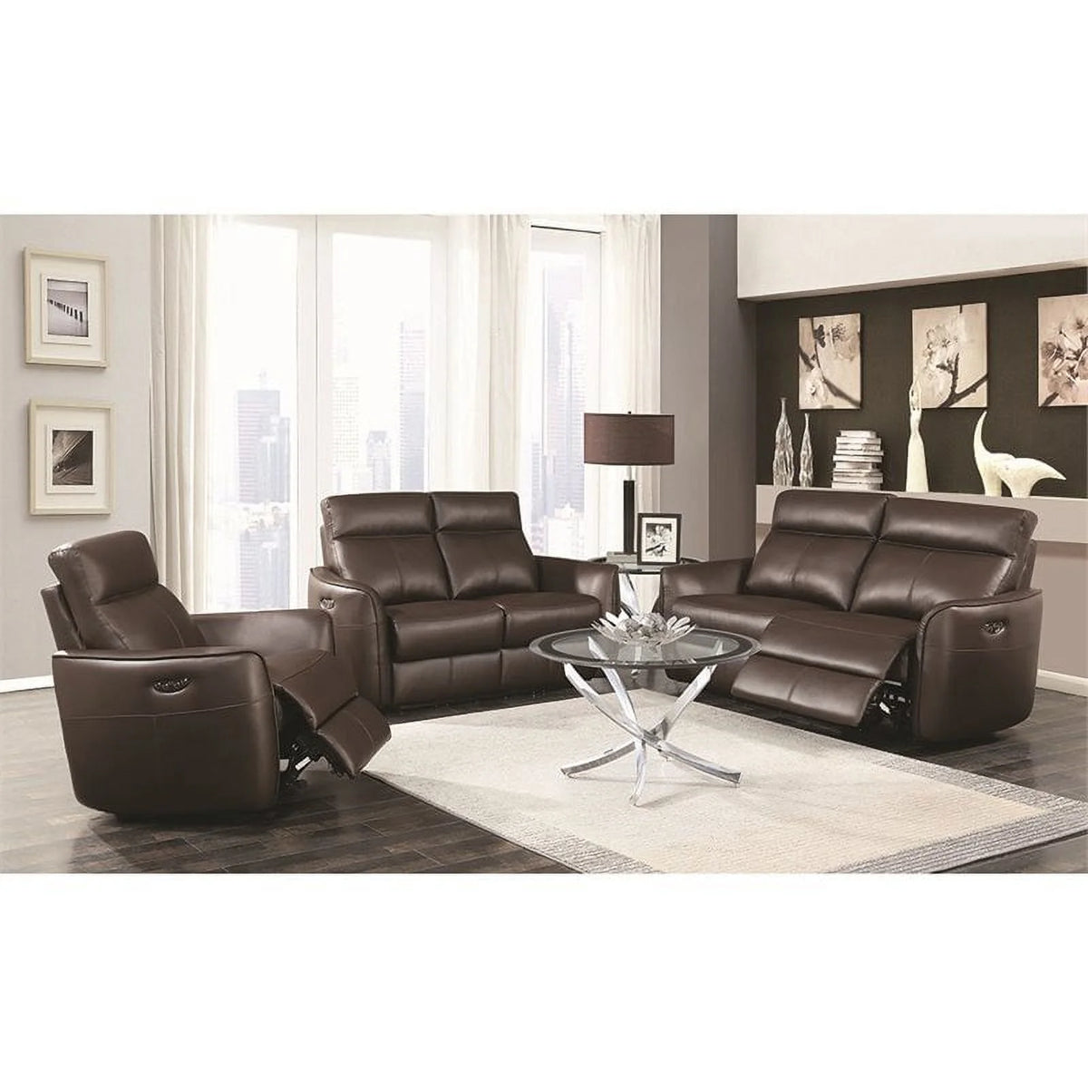 Dark Brown Loveseat J485254