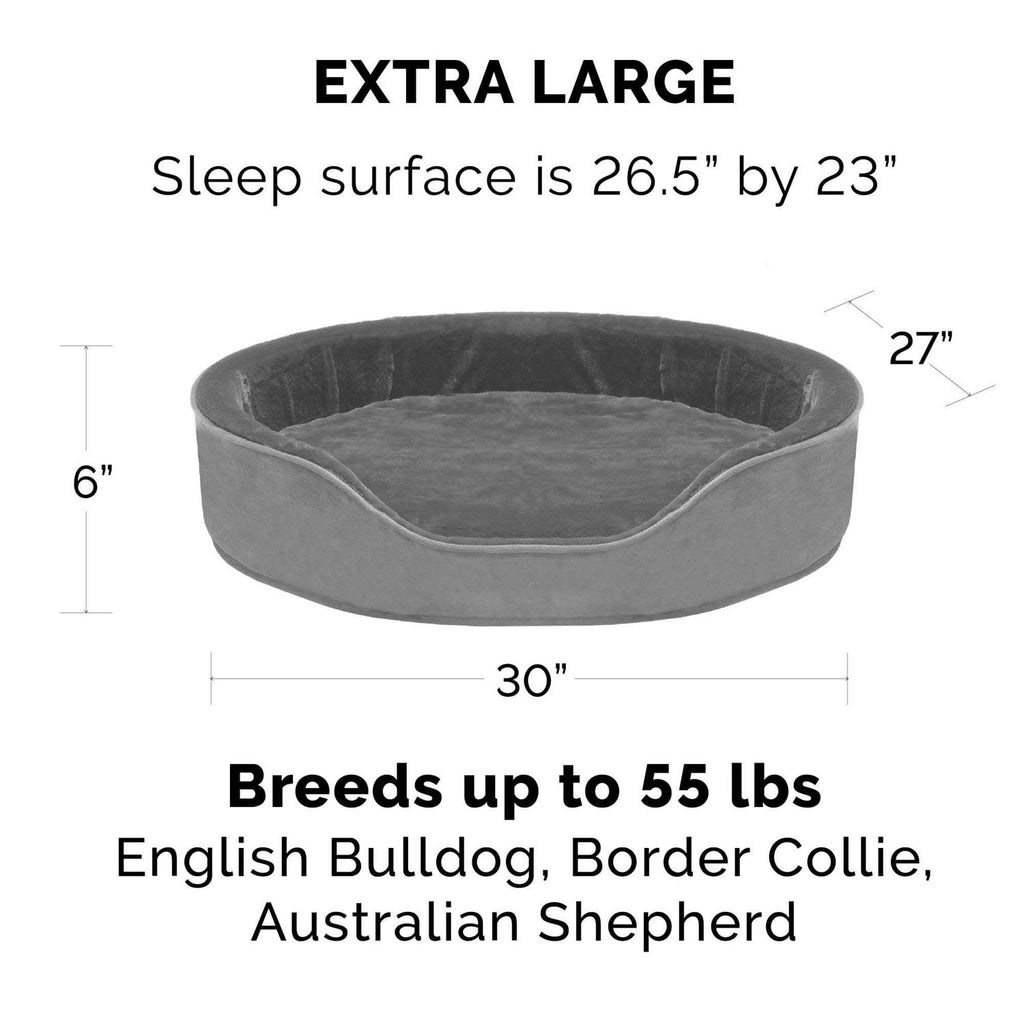 Plush & Velvet Oval Dog Bed K665667
