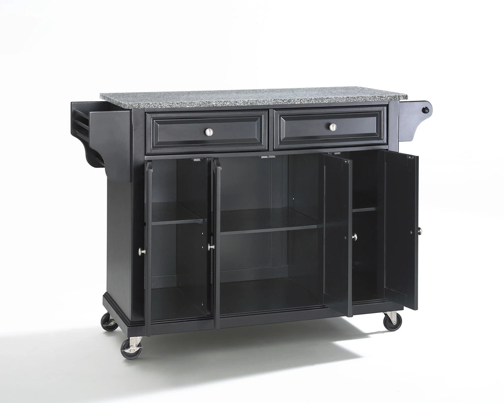 Black/Gray Stainless Steel Wood Kitchen Cart R4436