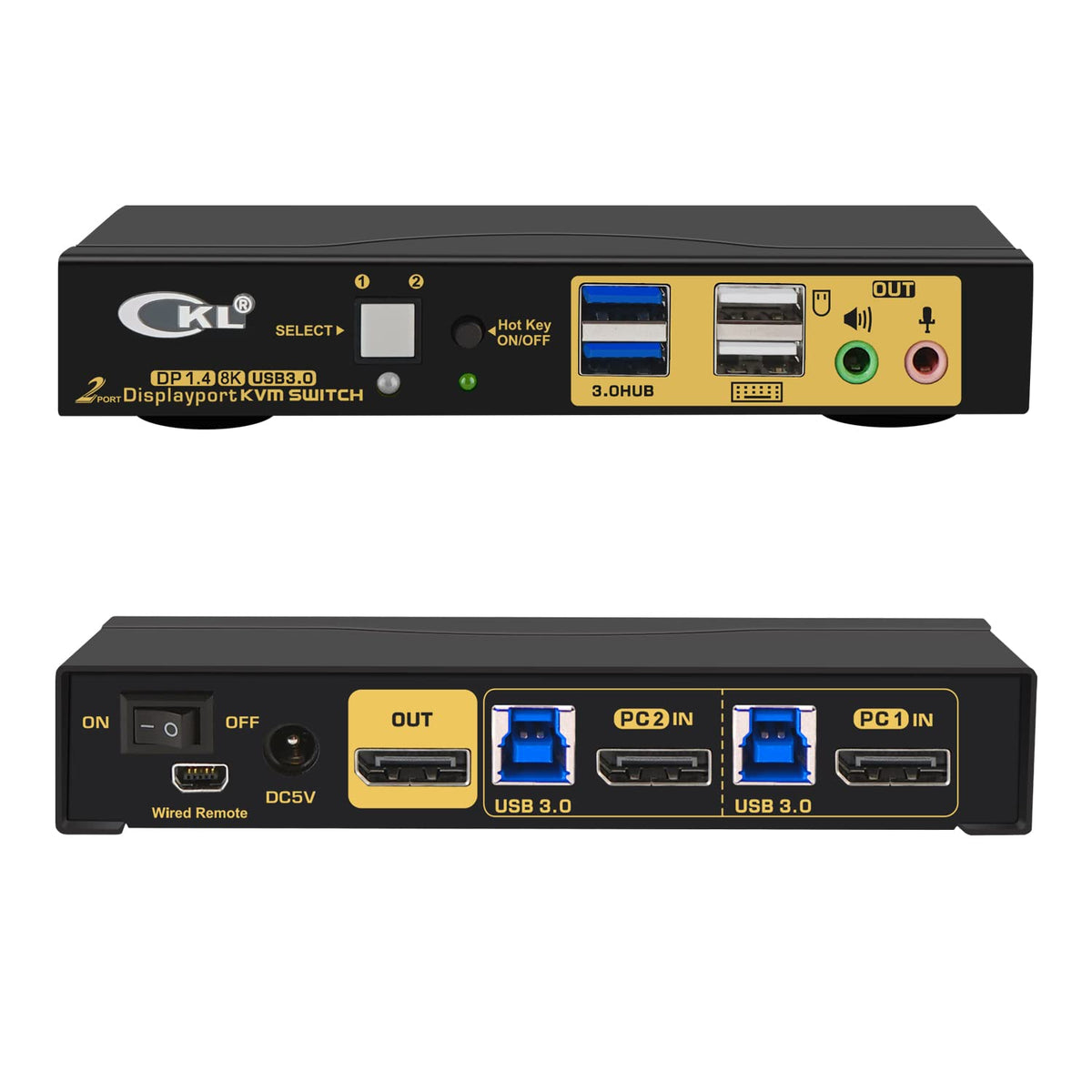 2 Port KVM Switch Dual Monitor HDMI 4K 60Hz with Cables A655