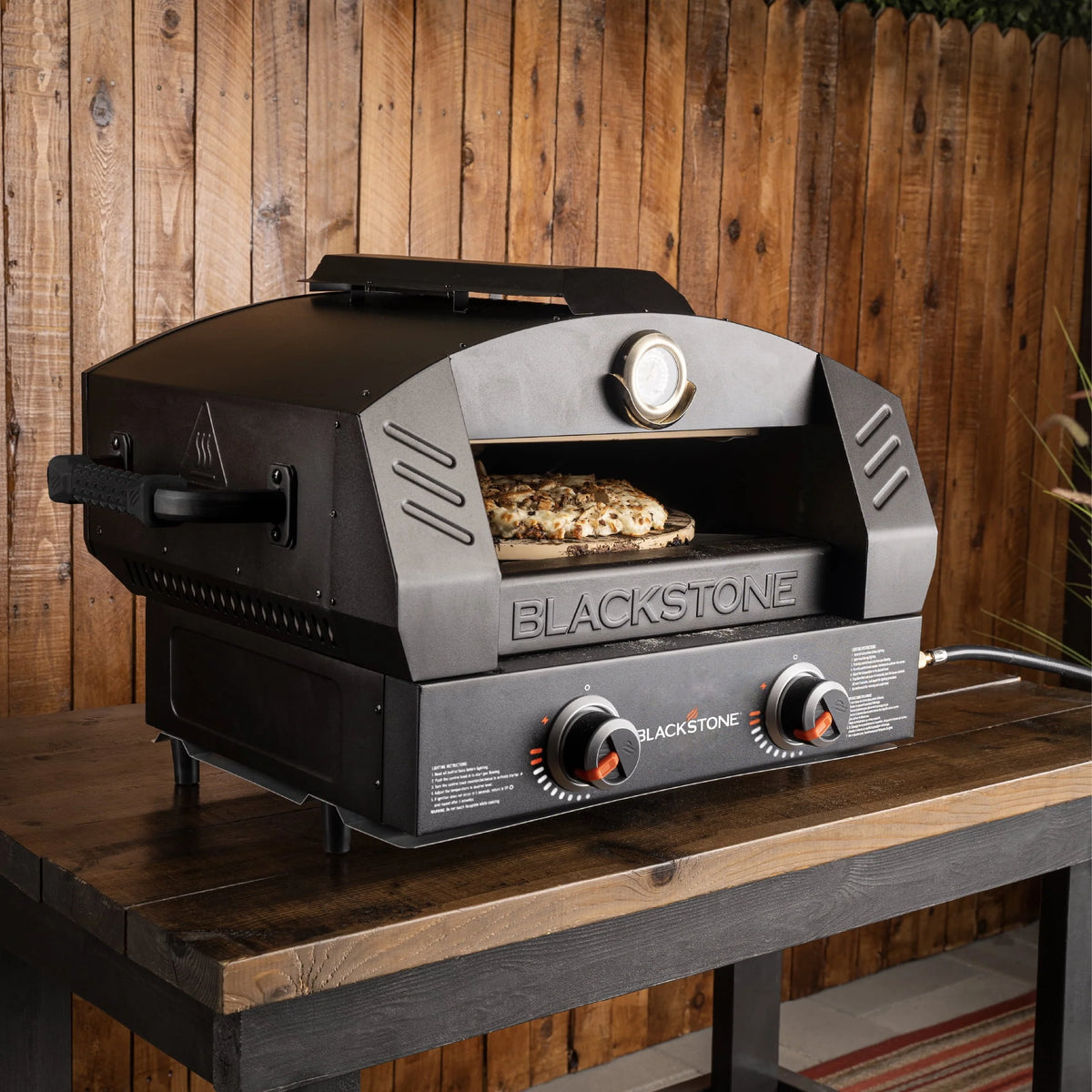 Tabletop Propane Pizza Oven with Two 15 Cordierite Stones L7175