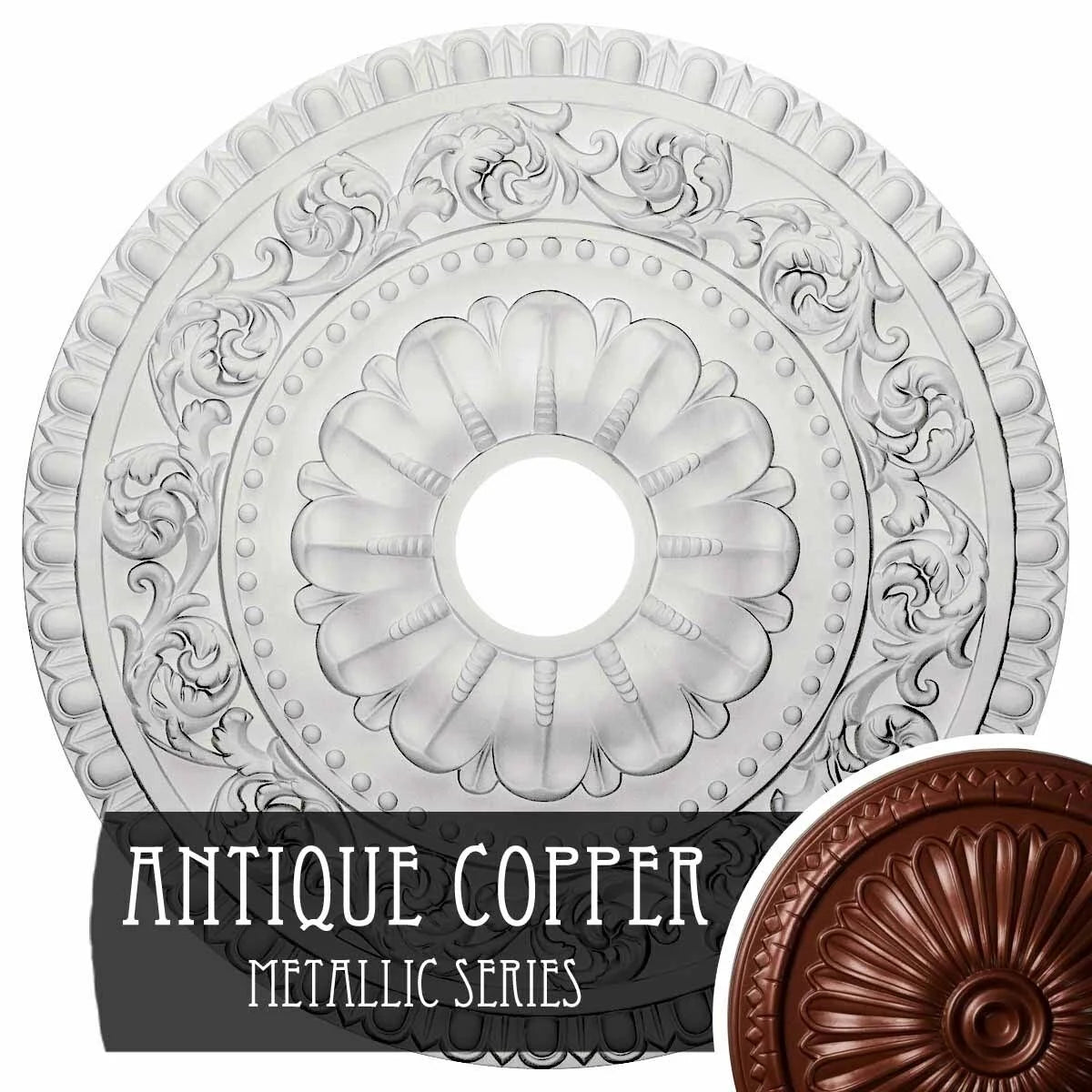 23 1/2x22OD x 3 1/2x22ID x 2 1/8x22P Ceiling Medallion C242