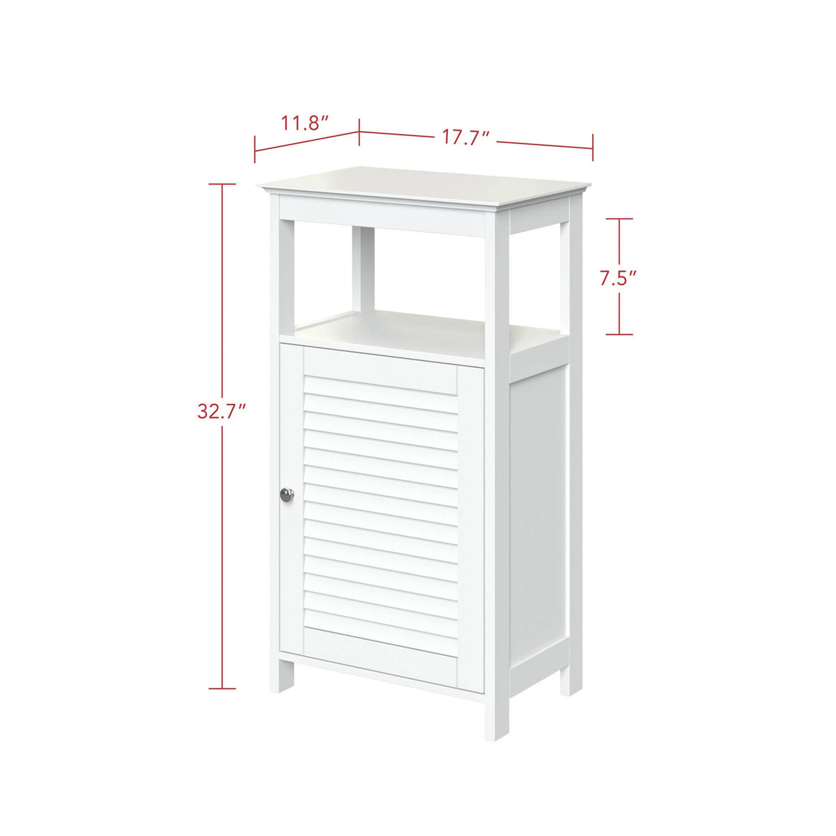 Free Standing Cabinet with Shutter Door Espresso Brown M21501
