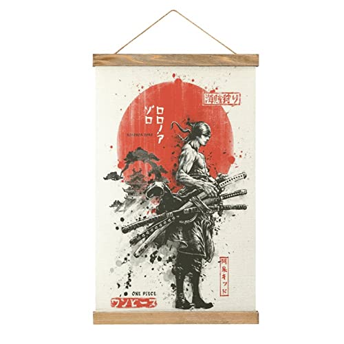 Anime Poster Wall Hanging Scroll Wooden Frame Canvas Wall Art 13x20in P2919