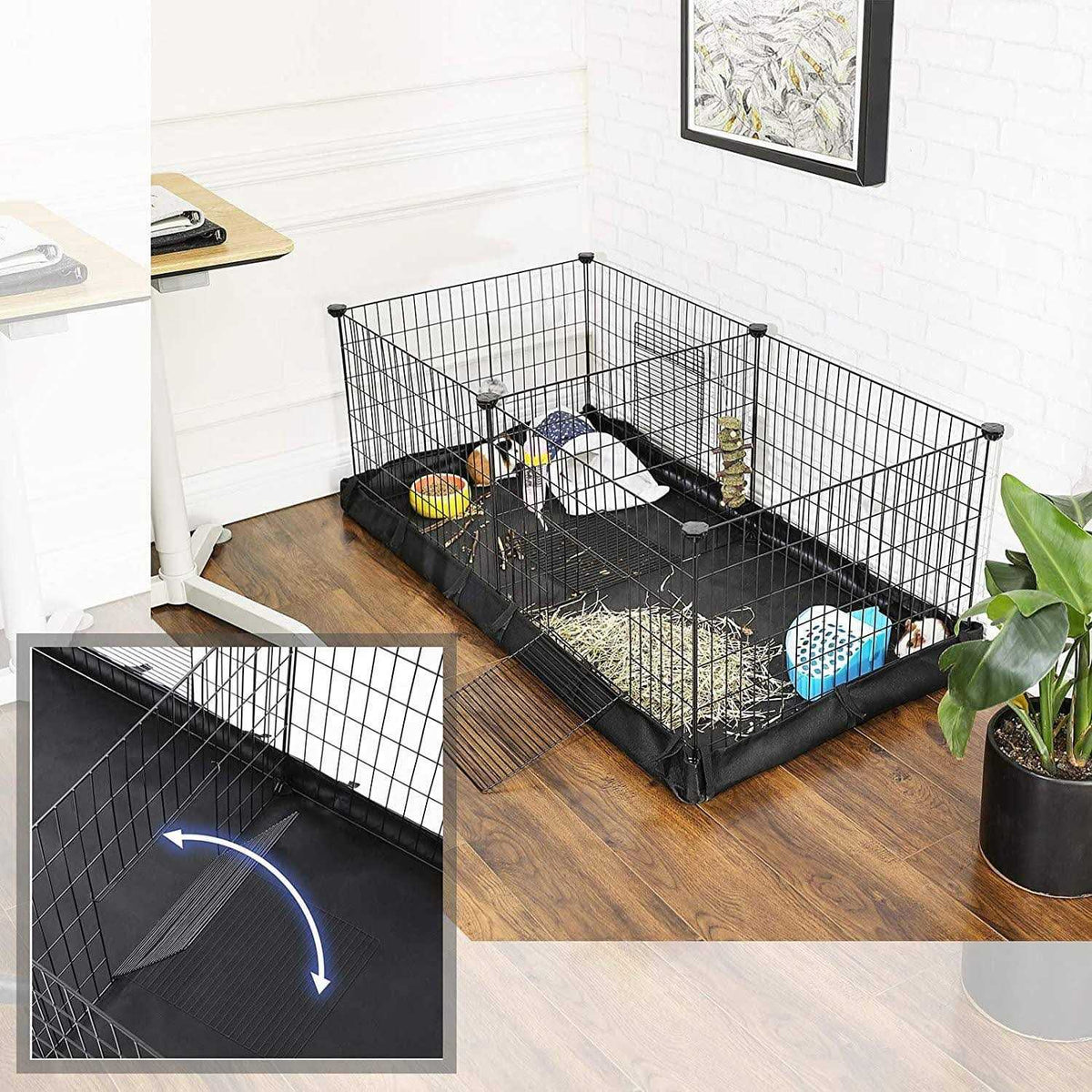 Pet Playpen with Divider Panel L755319
