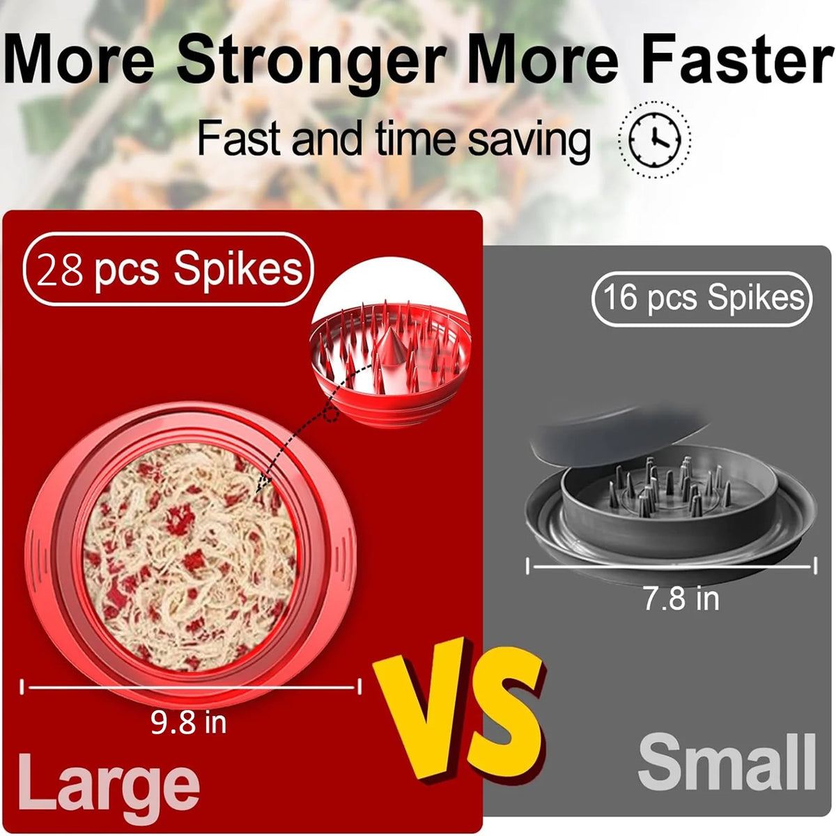 Chicken Shredder with Handles and Non-Skid Base, Dishwasher Safe - Red W2890