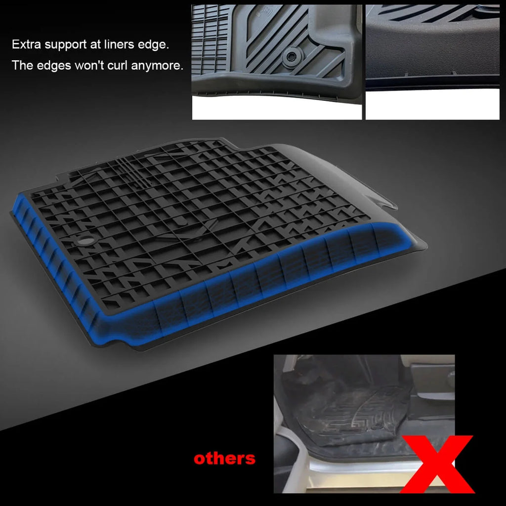 Black TPE All Weather Car Mats for Chevrolet Equinox D825