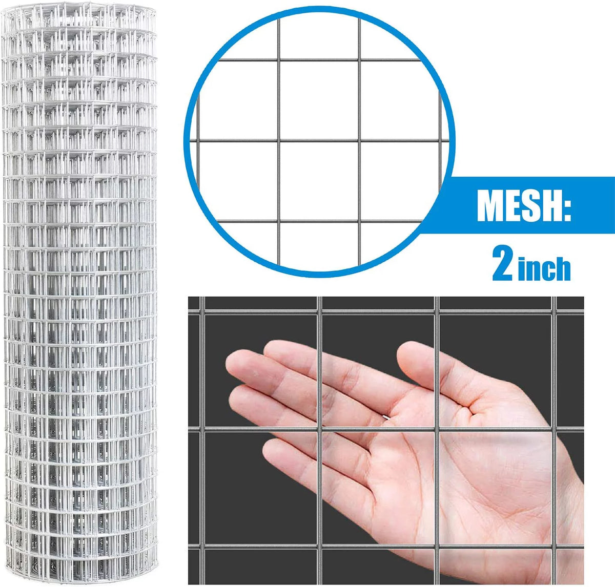 10 Gauge Galvanized Welded Wire Fence 4 ft. x 50 ft. F687