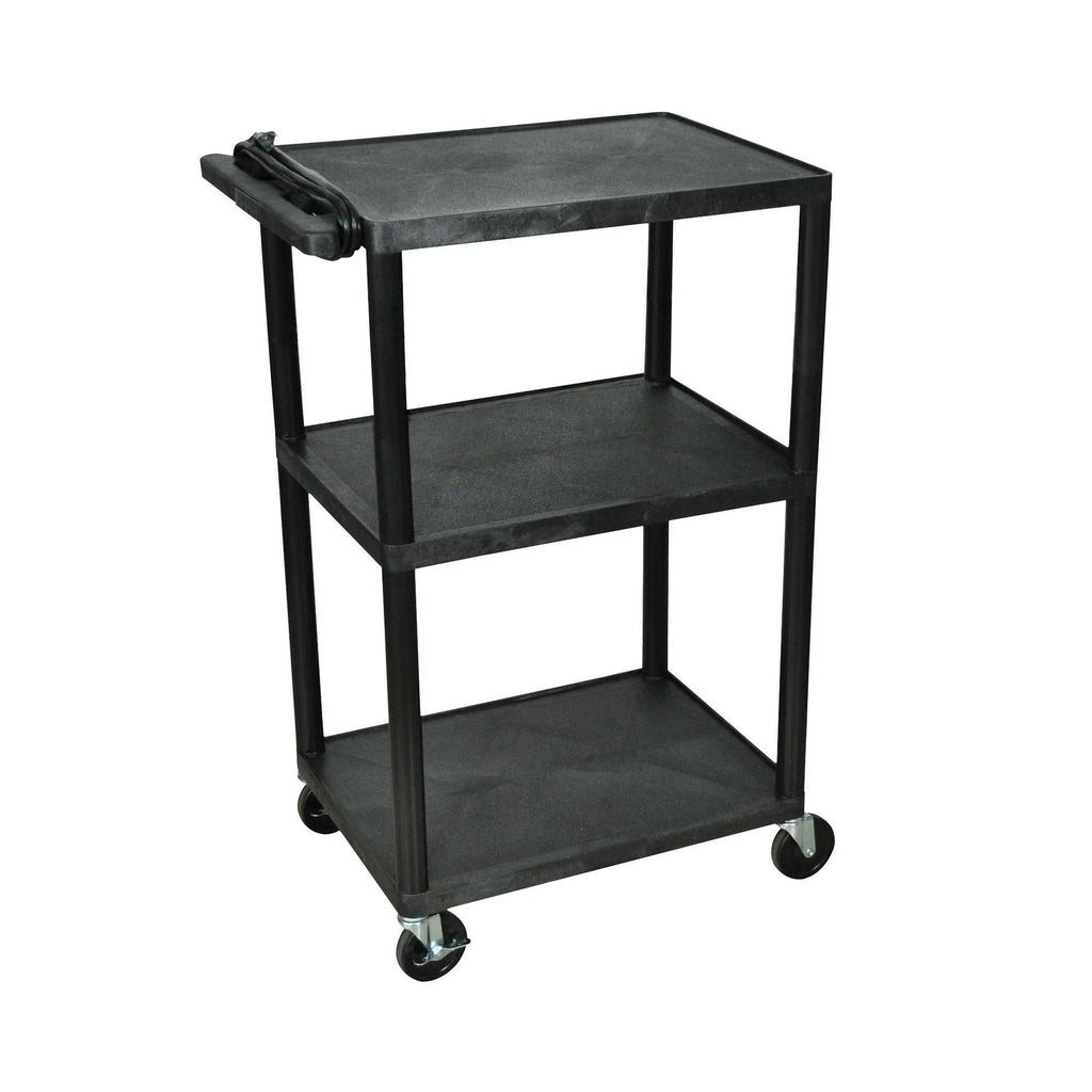 42x22H Electric A V Cart with Three Shelves K363373