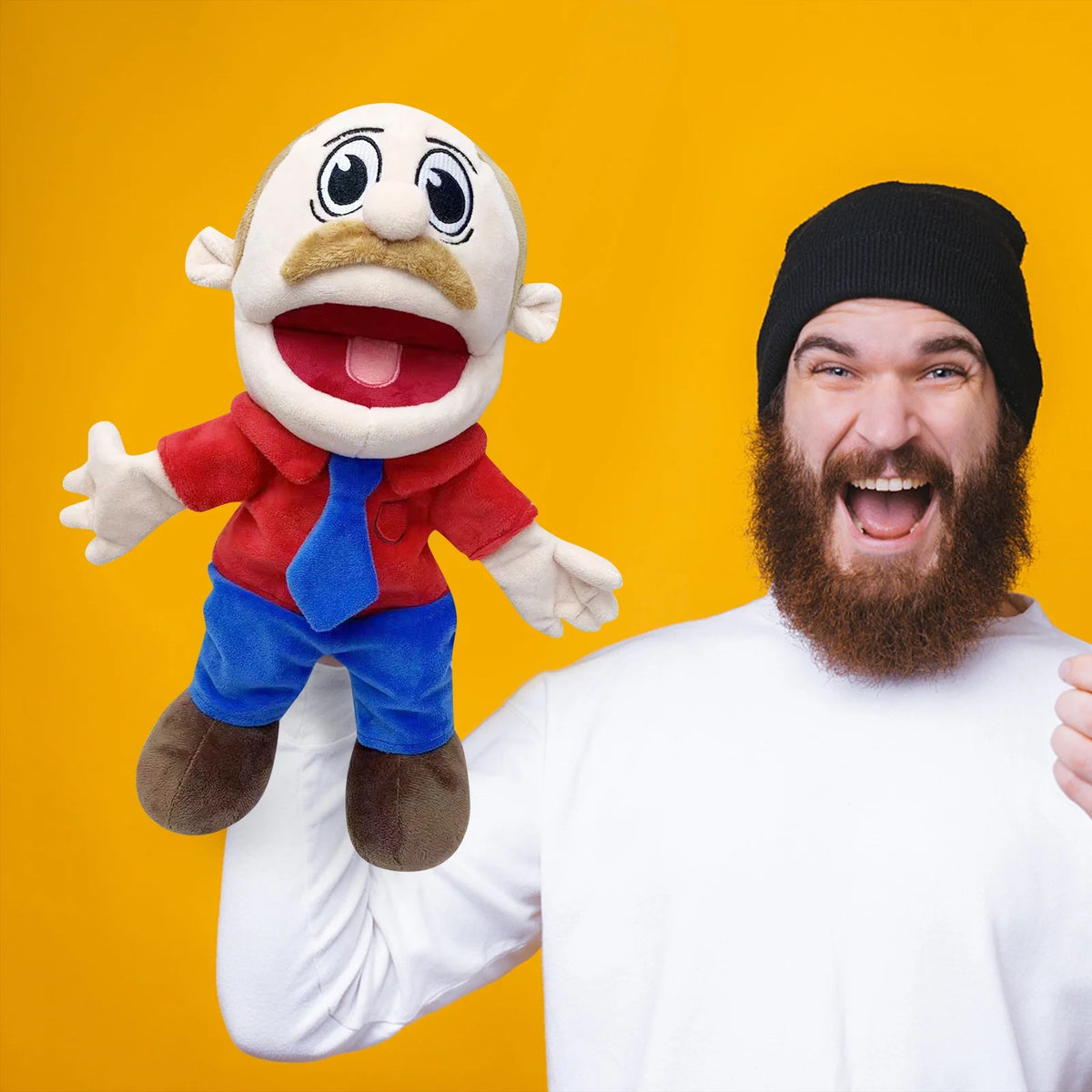 Large Jeffy Puppet Soft Plush Toy Hand Puppet Q48593