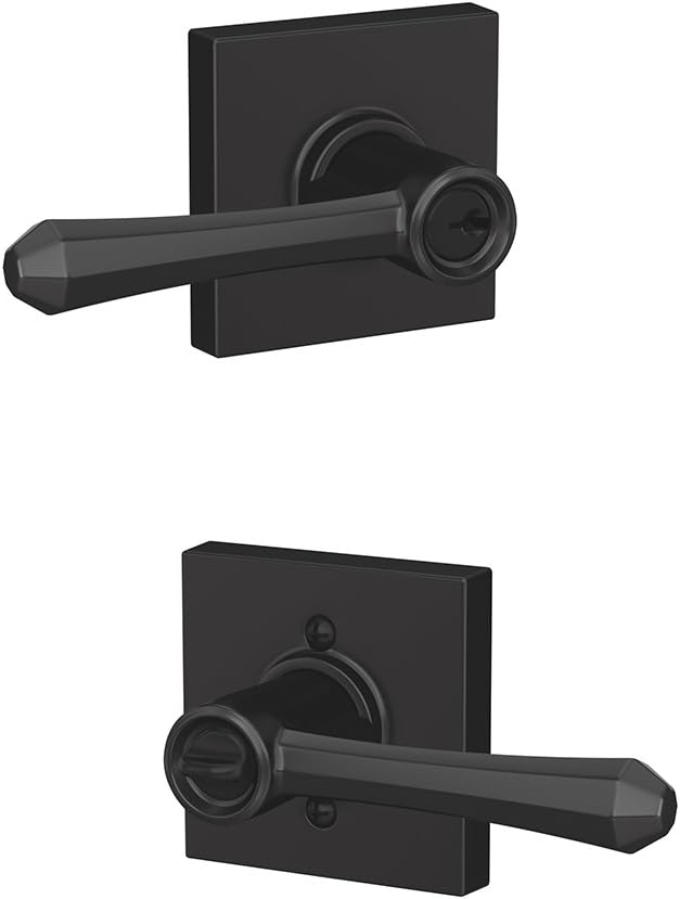 Matte Black Keyed Entry Lever Lock Pack of 2 B776738