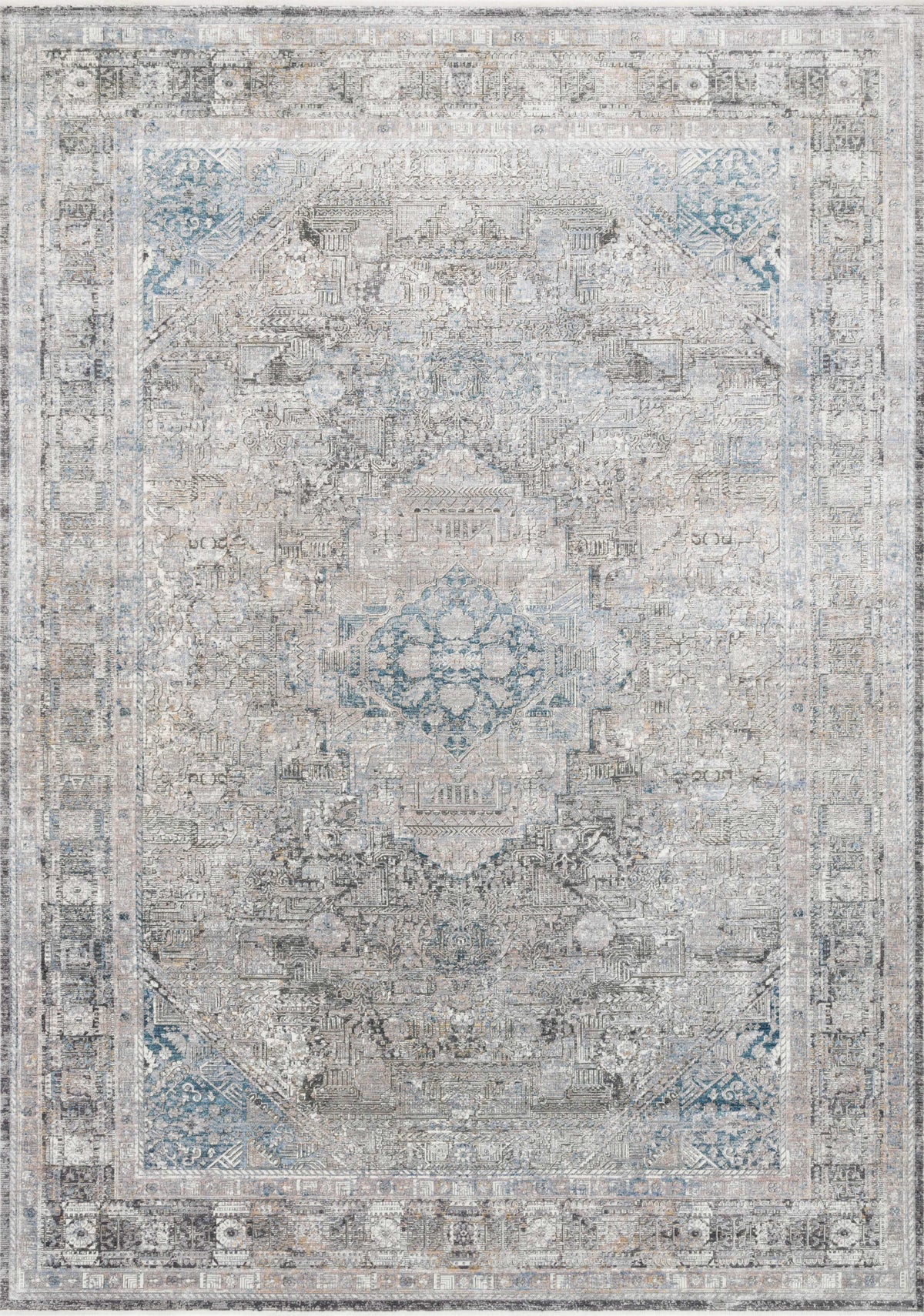 Silver Blue 2'8 x 7'9 Rug V812196