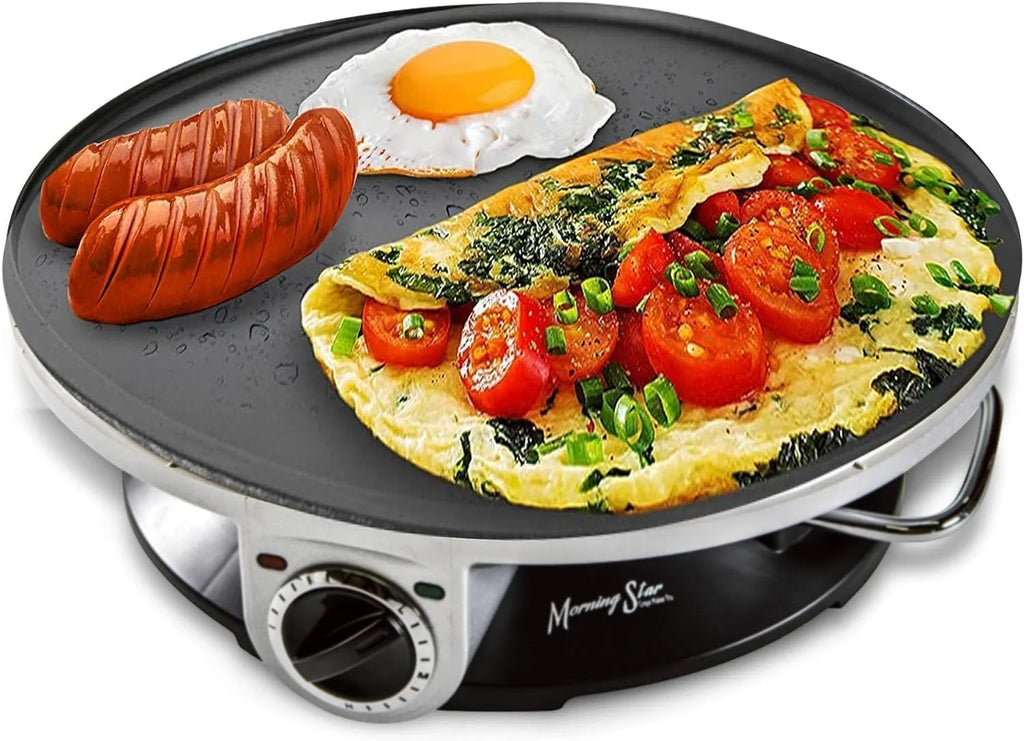 Electric Non Stick Crepe Maker with Temperature Knob X5372