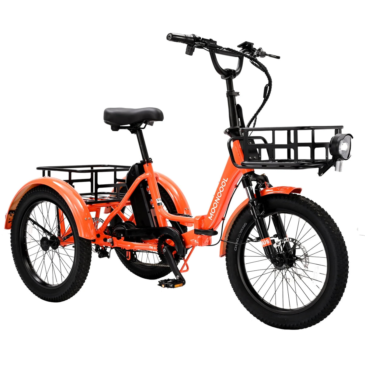 350W 7 Speed 3 Wheel Electric Tricycle with Rear Basket L373417