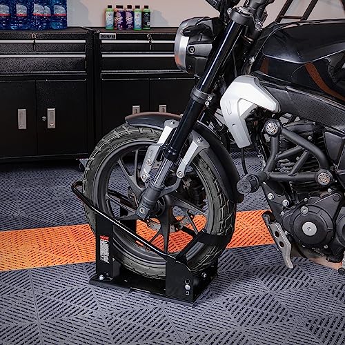 Heavy-Duty Steel Motorcycle Wheel Chock with 3 Adjustable Holes T540