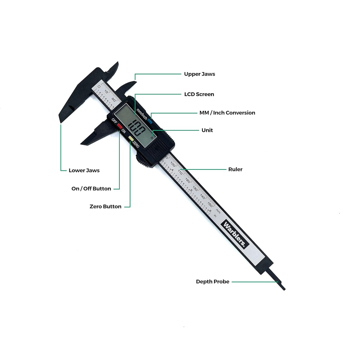 6 Inch Digital Caliper Measuring Tool H726