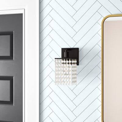 Black Dimmable Armed Sconce F864331