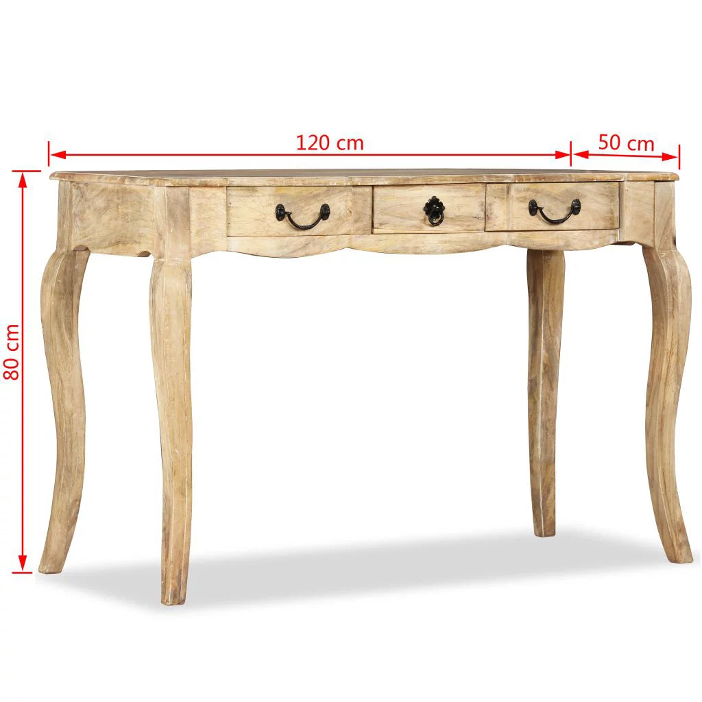 Console Table with 3 Storage Drawers Mango Wood V4852