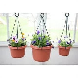 Case of 5 12 inch Terra Cotta Plastic Flower Pot with Saucers D562994