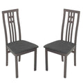 Set of 2 Charcoal Fabric Dining Chair G12465