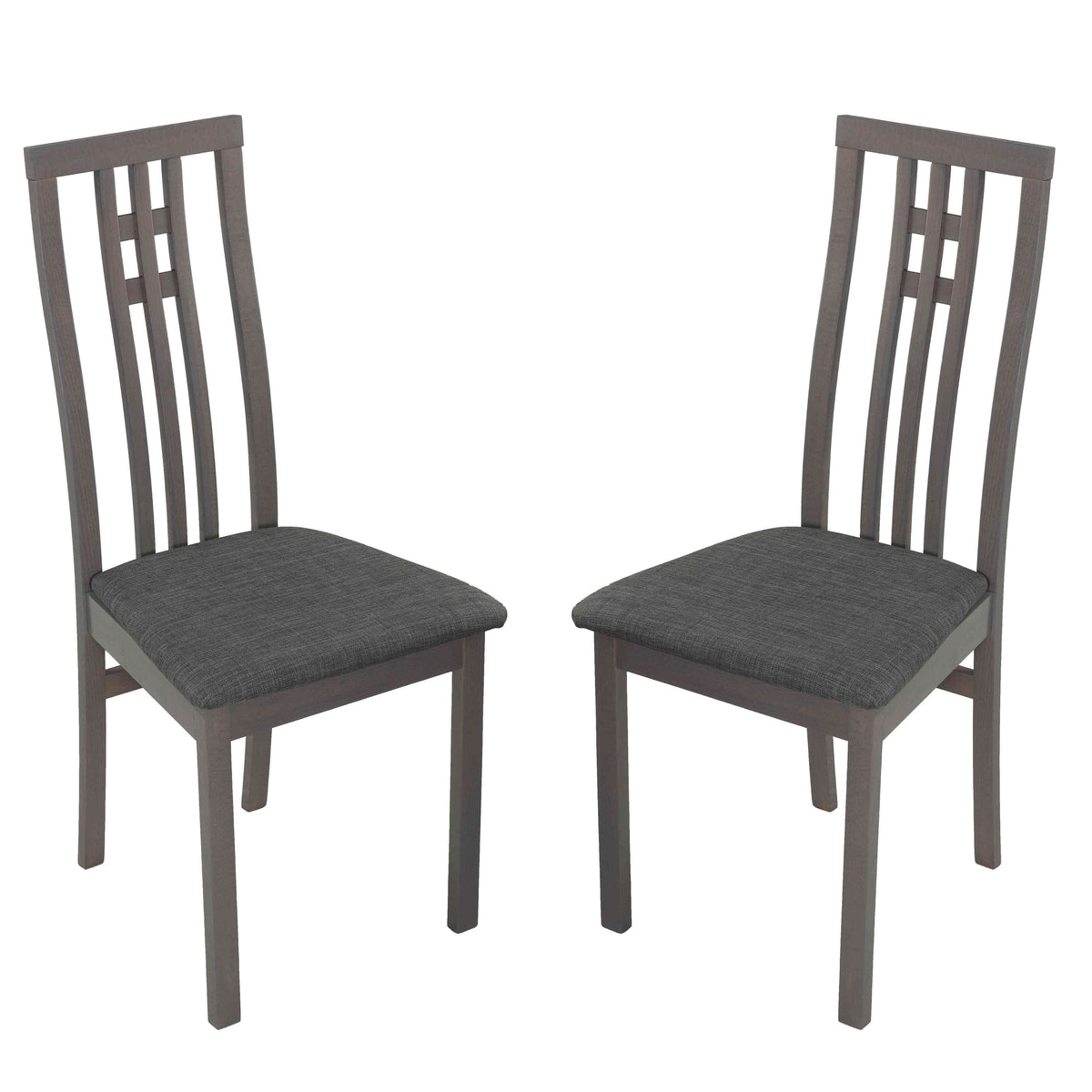 Set of 2 Charcoal Fabric Dining Chair G12465