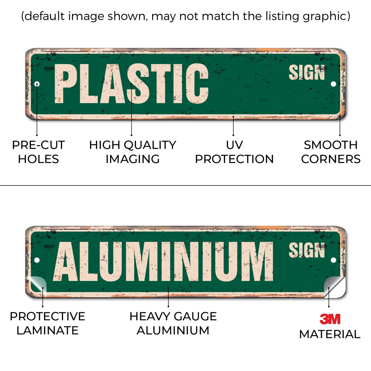 Vintage Plastic Street Sign K652