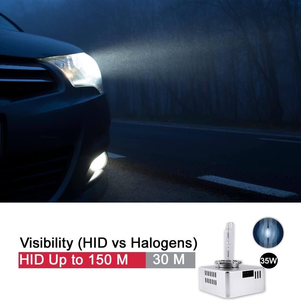 6000K 35W Xenon HID Headlight Bulb with Integrated Ballast D30159