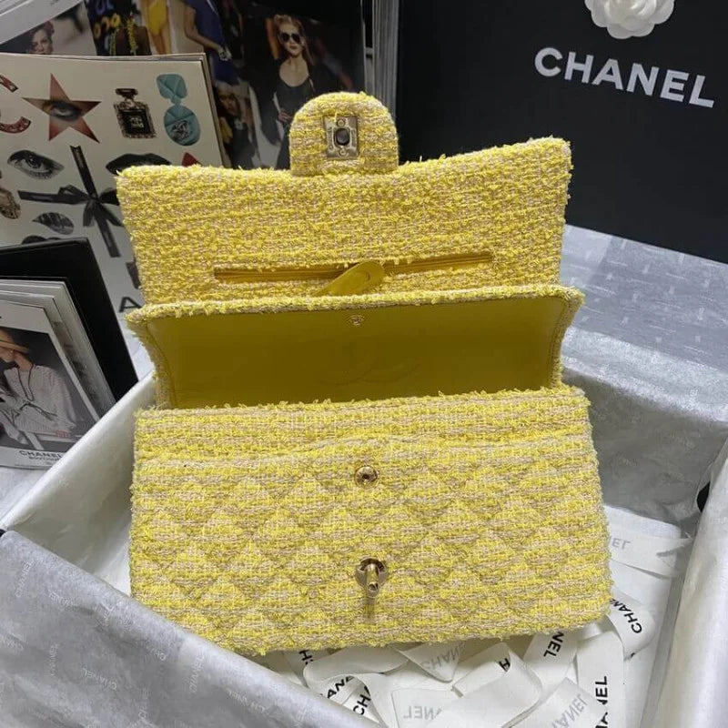 Yellow Tweed Bag S940