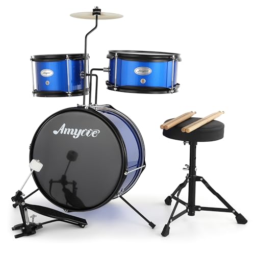 Black 3-Piece Drum Set with Stool H190582