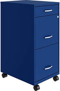 White 3 Drawer Metal Mobile File Cabinet with Lock N217