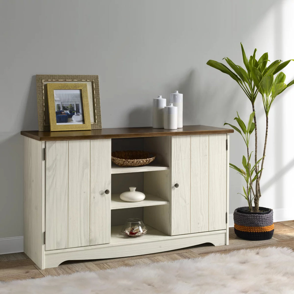 White Distressed Wood Buffet Sideboard Q1677