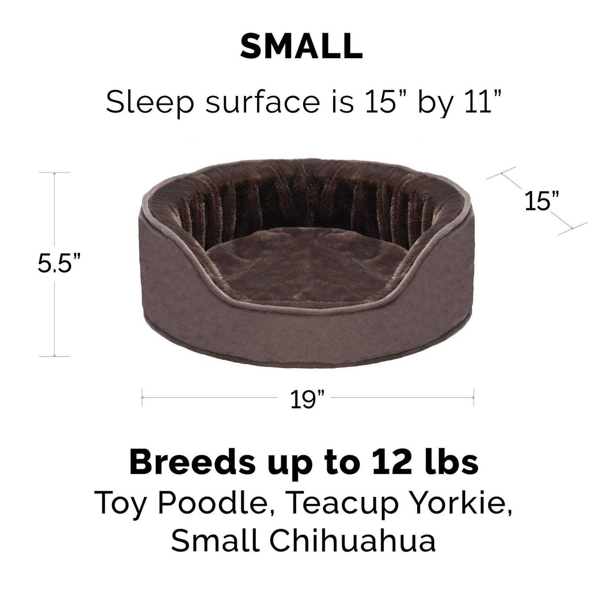 Plush & Velvet Oval Dog Bed K665667