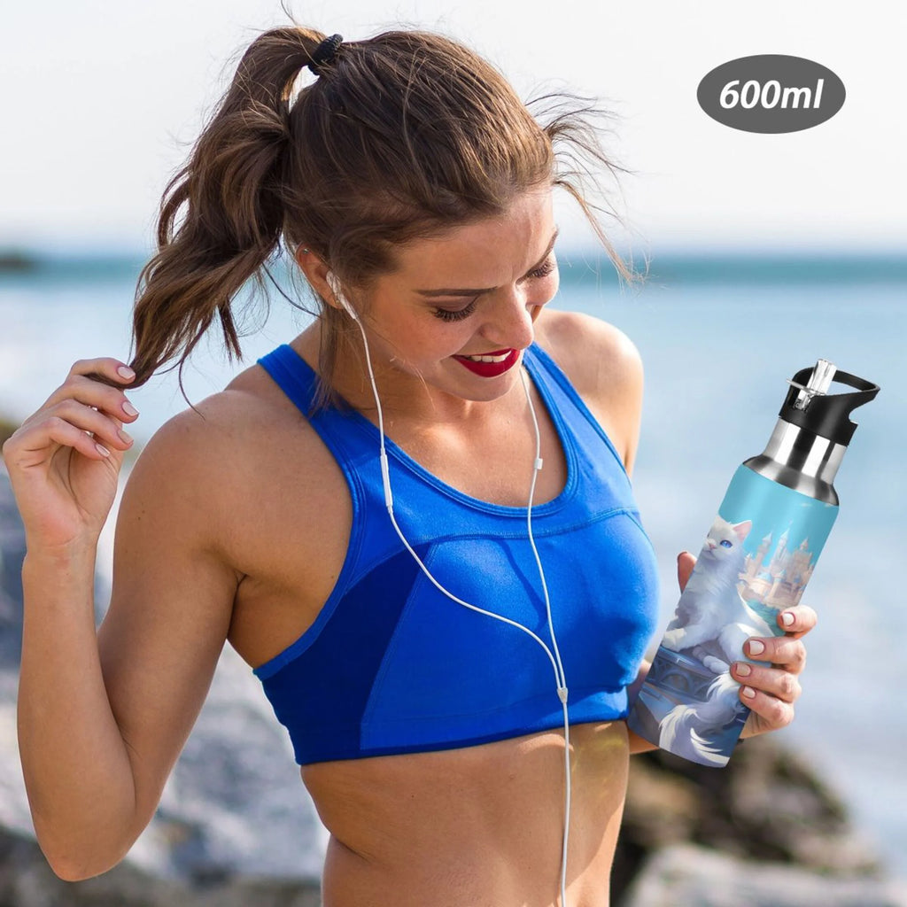 Stainless Steel Insulated Water Bottle with Straw Lid R94393