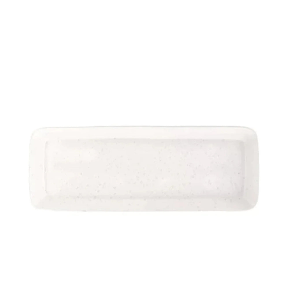 Stoneware Dish 14x38 cm Mat Cream I55723