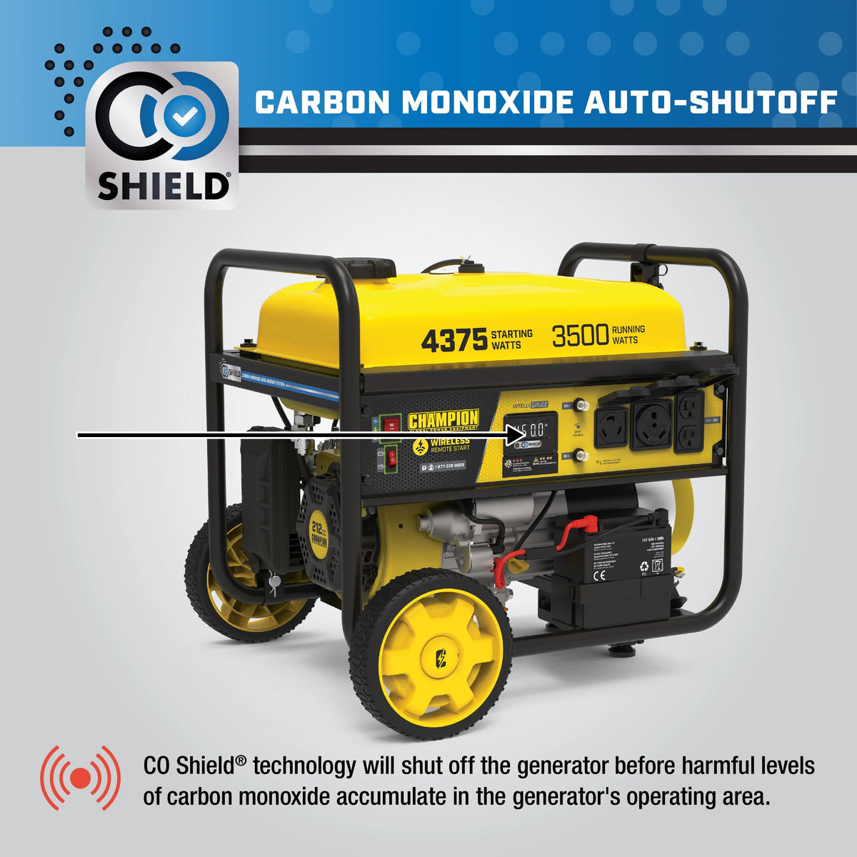 3500-Watt Portable Generator with Wireless Remote Start V62572