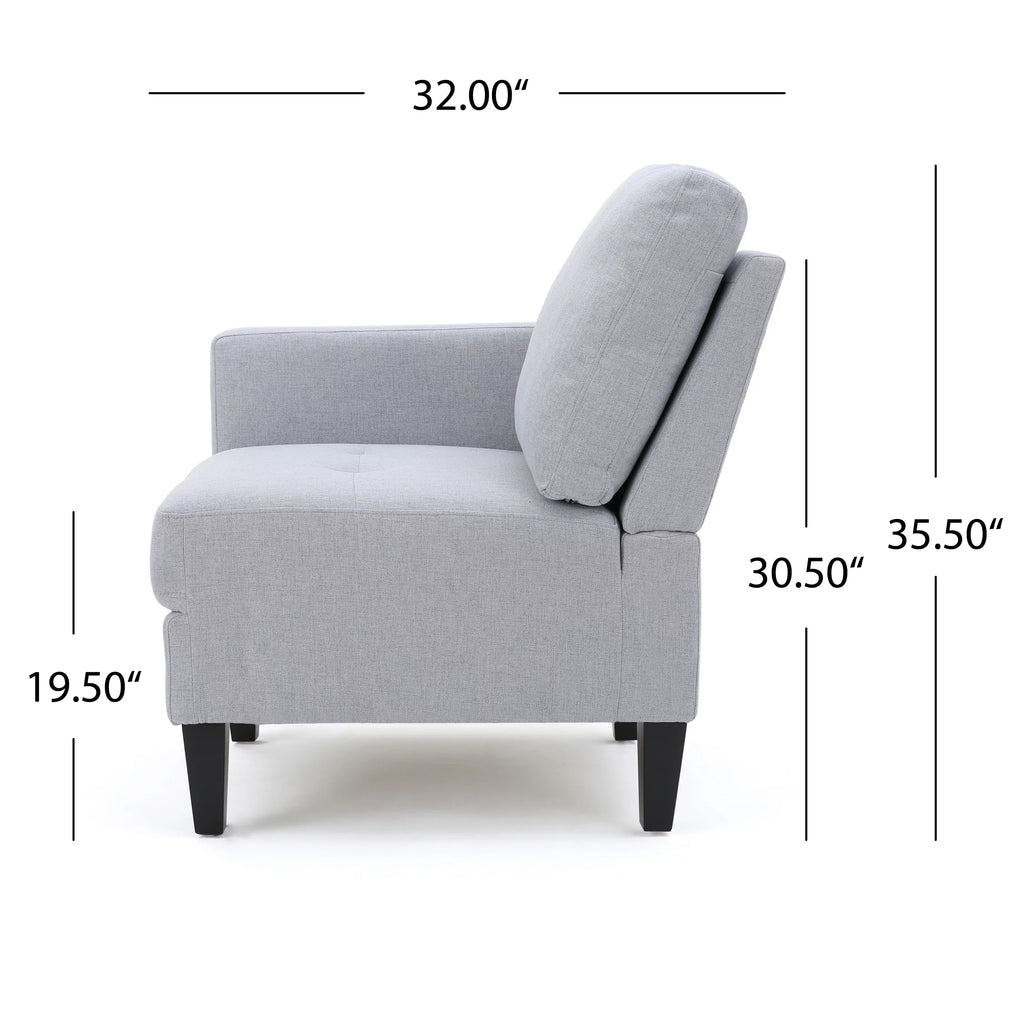 Light Gray Fabric 5 Seater Sectional Sofa with Storage Ottoman Q845238