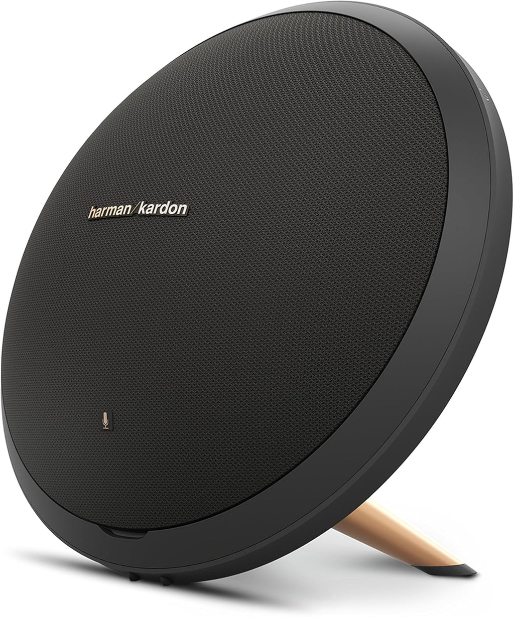 Black Wireless Speaker System with Rechargeable Battery and Built-in Microphone U742