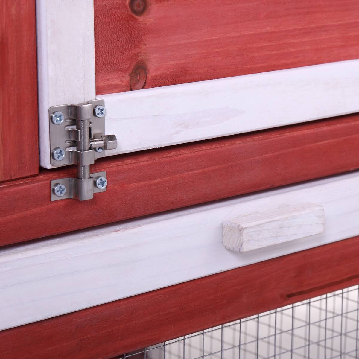 36x22 Red Wooden Chicken Coop Z781