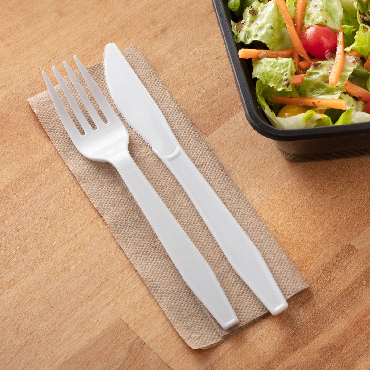 White Plastic Forks, 500 Ct N8478