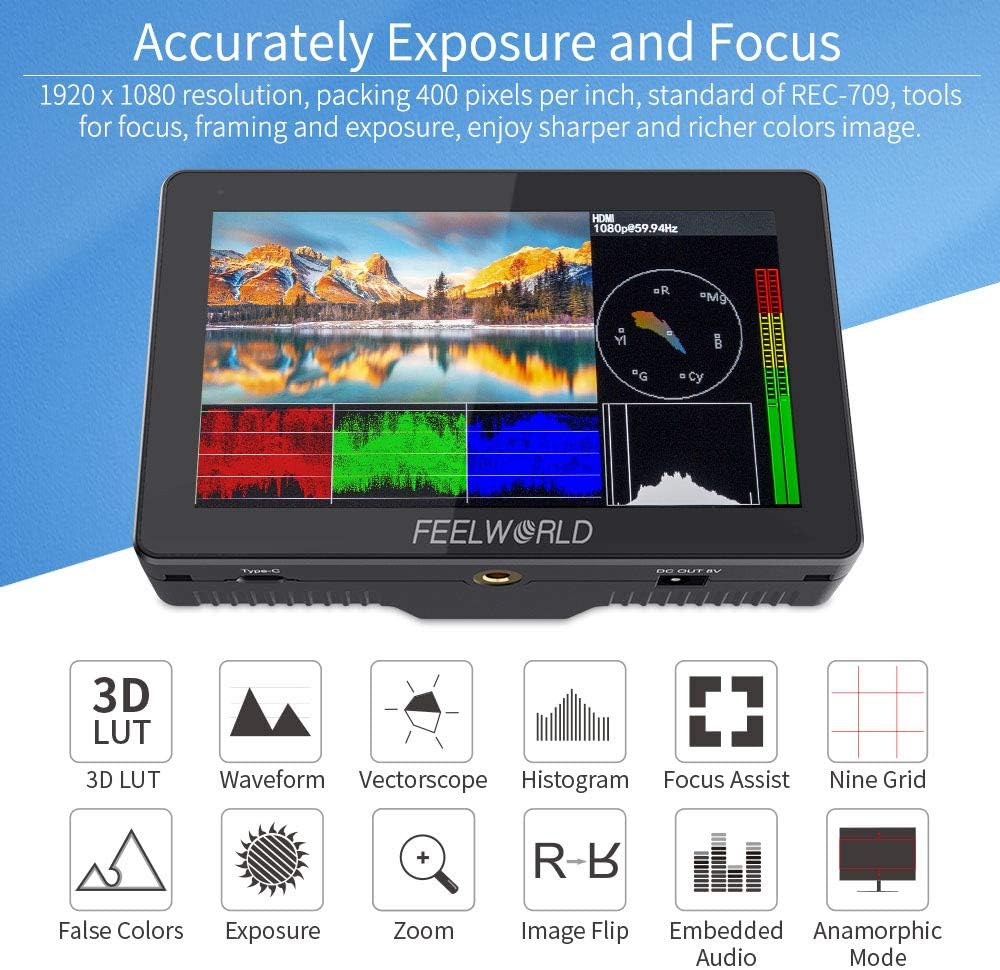 5.5 Inch Wireless Video Transmission DSLR Camera Field Monitor F33131