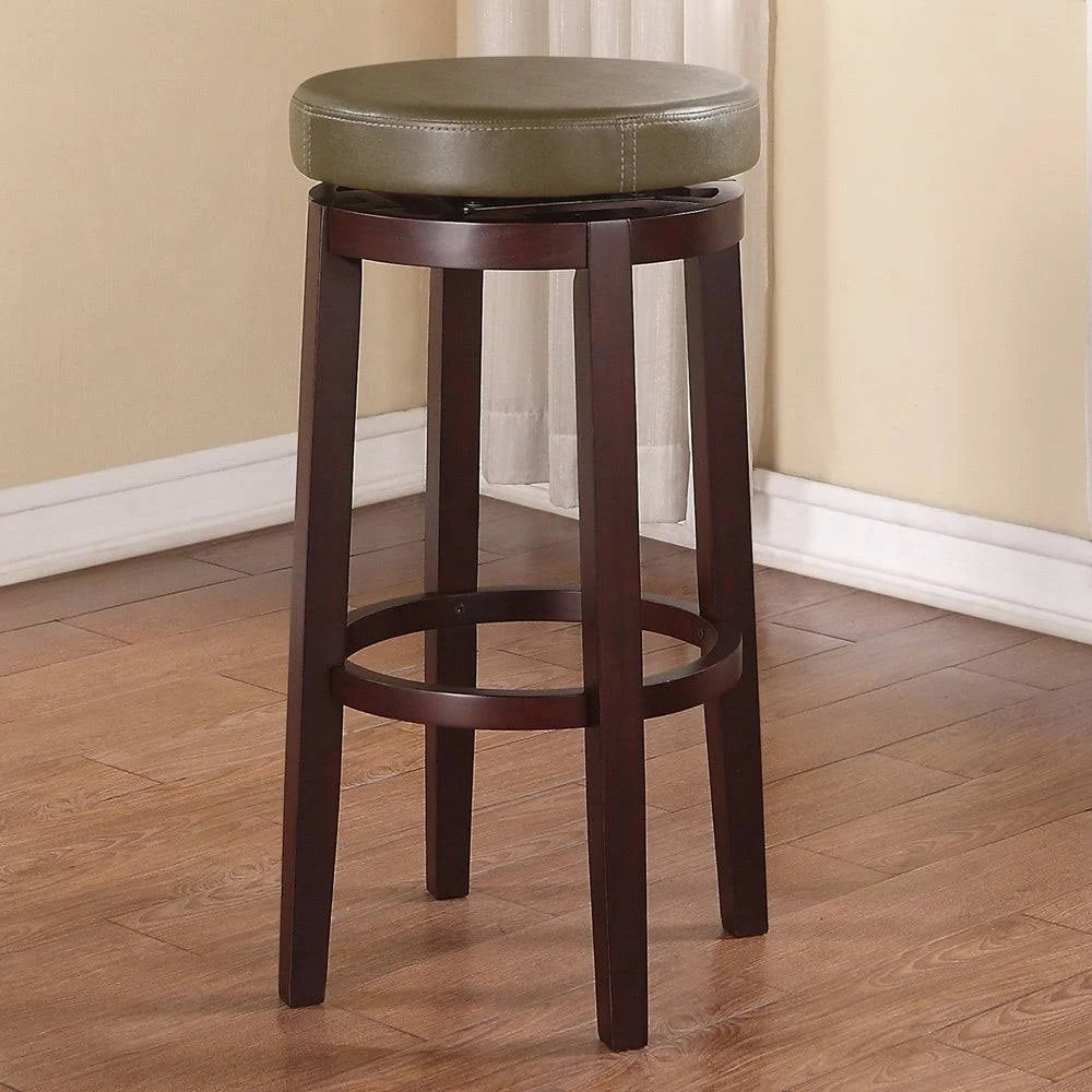 Green Swivel Backless Bar Stool O365225